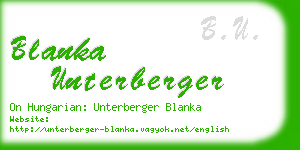 blanka unterberger business card